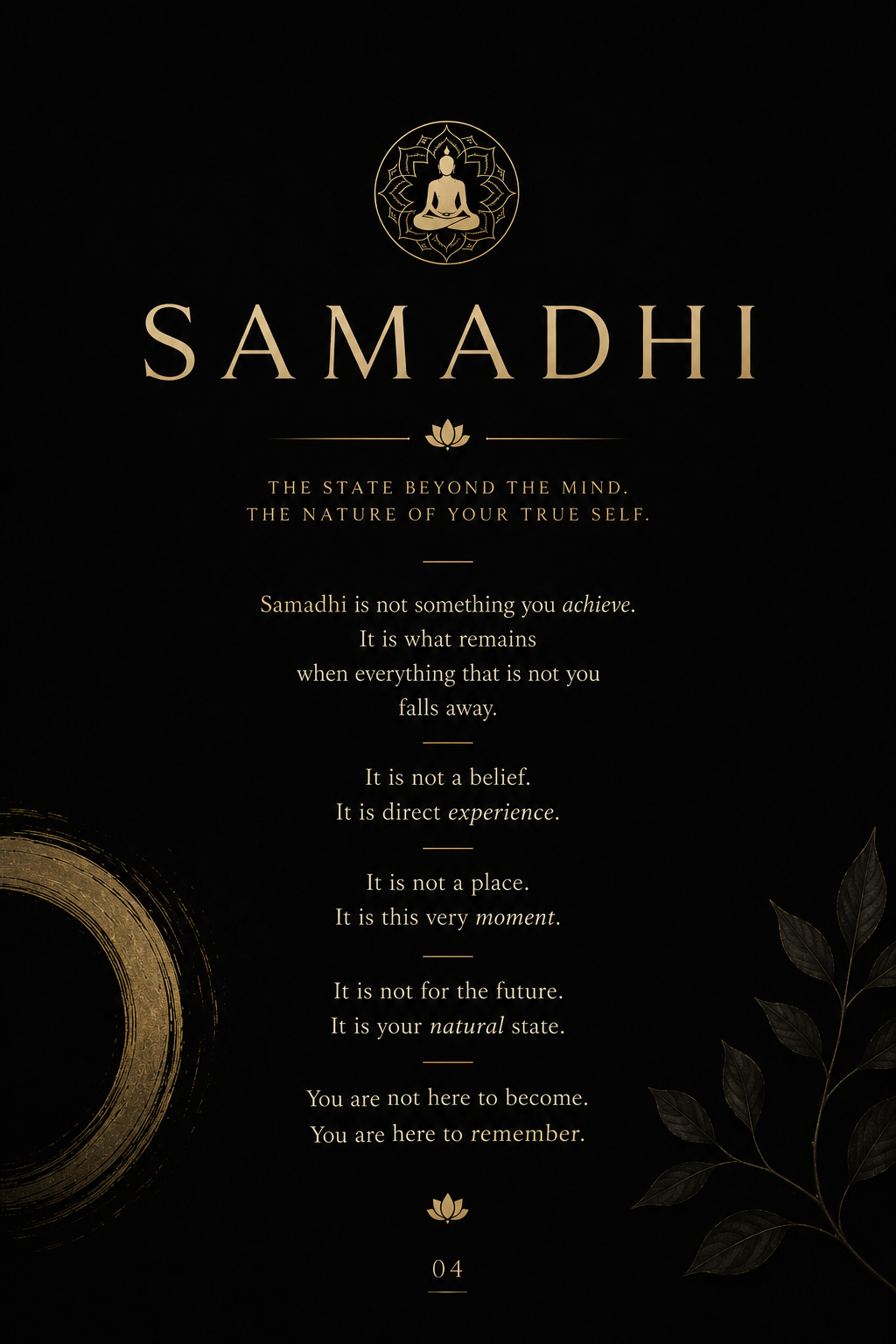 SAMADHI: THE LIVING MANUSCRIPT